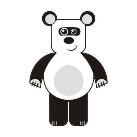 panda 22 naklejka drukowana ścienna